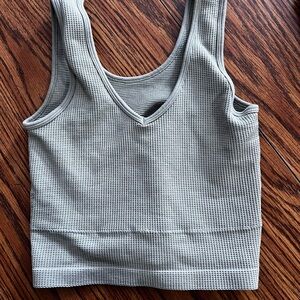 Sage green Ribbed Tank Top